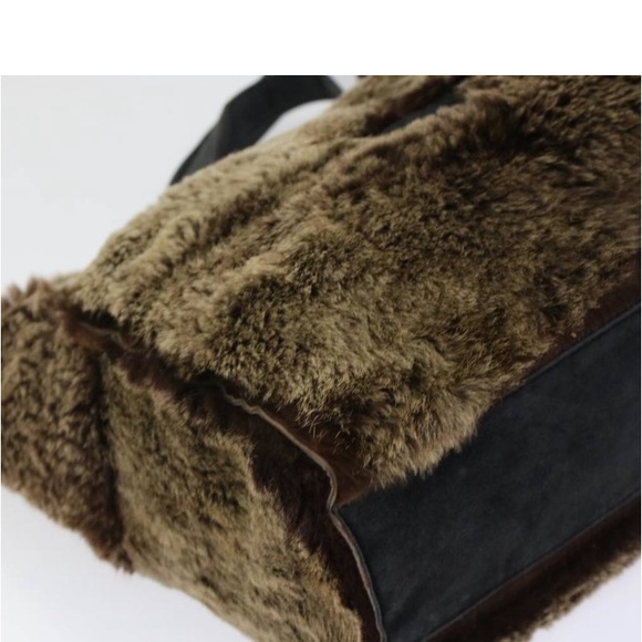 CHANEL FUR HANDBAG BROWN PREOWNED w/ Pouch - Picture 15 of 15